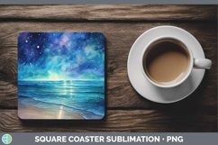 Galaxy Beach Square Coaster Sublimation Coaster Designs Product Image 1