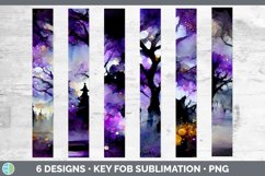 Halloween Spooky Trees Key Fob | Wristlet Sublimation Product Image 2