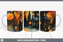 Halloween Haunted House Mug Sublimation | Coffee Cup Designs Product Image 3