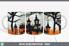 Halloween Haunted House Mug Sublimation | Coffee Cup Designs Product Image 5