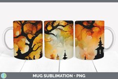 Halloween Haunted House Mug Sublimation | Coffee Cup Designs Product Image 7