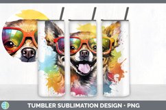 Hipster Chihuahua Dog Tumbler | Sublimation 20 oz Skinny Tum Product Image 4
