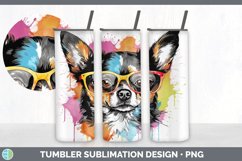 Hipster Chihuahua Dog Tumbler | Sublimation 20 oz Skinny Tum Product Image 7