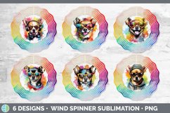 Hipster Chihuahua Dog Wind Spinner | Sublimation Spinner Des Product Image 2
