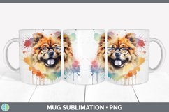 Hipster Chow Chow Dog Mug Wrap | Sublimation Coffee Cup Desi Product Image 5