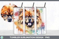Hipster Chow Chow Dog Tumbler | Sublimation 20 oz Skinny Tum Product Image 3