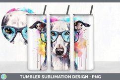 Hipster Greyhound Dog Tumbler | Sublimation 20 oz Skinny Tum Product Image 4