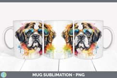 Hipster Saint Bernard Dog Mug Wrap | Sublimation Coffee Cup Product Image 4