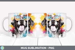 Hipster Saint Bernard Dog Mug Wrap | Sublimation Coffee Cup Product Image 6