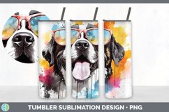 Hipster Saint Bernard Dog Tumbler | Sublimation 20 oz Skinny Product Image 6