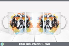 Hipster Saint Bernard Dog Mug Wrap | Sublimation Coffee Cup Product Image 7