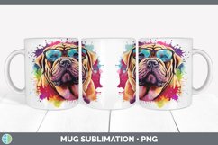 Hipster Shar Pei Dog Mug Wrap | Sublimation Coffee Cup Desig Product Image 2