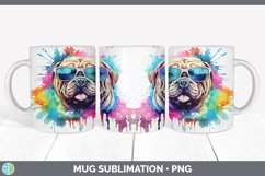 Hipster Shar Pei Dog Mug Wrap | Sublimation Coffee Cup Desig Product Image 3