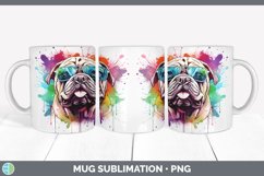Hipster Shar Pei Dog Mug Wrap | Sublimation Coffee Cup Desig Product Image 4