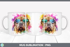 Hipster Shar Pei Dog Mug Wrap | Sublimation Coffee Cup Desig Product Image 5