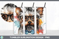 Hipster Yorkshire Terrier Dog Tumbler | Sublimation 20 oz Sk Product Image 4