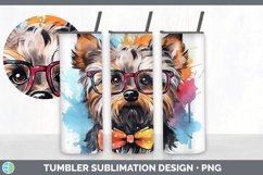 Hipster Yorkshire Terrier Dog Tumbler | Sublimation 20 oz Sk Product Image 5