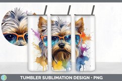 Hipster Yorkshire Terrier Dog Tumbler | Sublimation 20 oz Sk Product Image 6