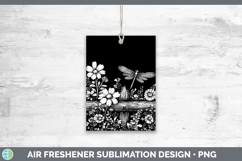 Linocut Cottage Dragonfly Air Freshener Sublimation Car Fres Product Image 1