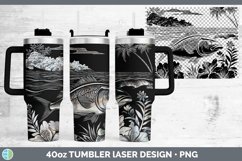 Laser Sea Fish Laser 40oz Tumbler Sublimation Tumbler Design Product Image 1