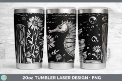 Cottage Seahorse Laser 20oz Tumbler Sublimation Tumbler Desi Product Image 1