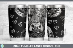 Valentine Cow Laser 20oz Tumbler Sublimation Tumbler Designs Product Image 1