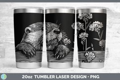 Woodland Otter Laser 20oz Tumbler Sublimation Tumbler Design Product Image 1