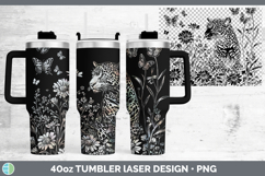 Wildflowers Jaguar Laser 40oz Tumbler Design Product Image 1