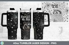 Trending Feral Raccoon Laser 40oz Tumbler Sublimation Tumble Product Image 1