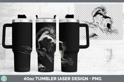 Woodland Animals Skunk Laser 40oz Tumbler Sublimation Tumble Product Image 1