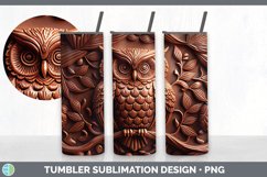 Tooled Leather Owl Tumbler Sublimation Bundle Product Image 2