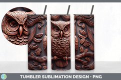 Tooled Leather Owl Tumbler Sublimation Bundle Product Image 3