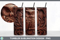 Tooled Leather Owl Tumbler Sublimation Bundle Product Image 4