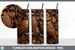 Tooled Leather Owl Tumbler Sublimation Bundle Product Image 5