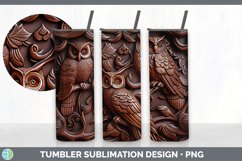 Tooled Leather Owl Tumbler Sublimation Bundle Product Image 7