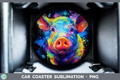 GorgeousNeon Car Coaster design.