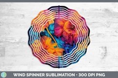 Neon Marigold Wind Spinner | Sublimation Spinner Designs Product Image 1