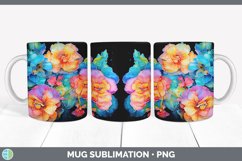 Neon Begonia Flowers Mug Wrap | Bundle Coffee Cup Designs Product Image 3