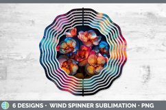 Neon Begonia Flowers Wind Spinner | Bundle Spinner Designs Product Image 5