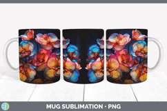 Neon Begonia Flowers Mug Wrap | Bundle Coffee Cup Designs Product Image 4