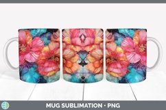 Neon Begonia Flowers Mug Wrap | Bundle Coffee Cup Designs Product Image 5
