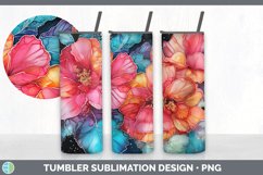 Neon Begonia Flowers Tumbler | Bundle 20 oz Skinny Tumbler D Product Image 5