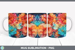 Neon Begonia Flowers Mug Wrap | Bundle Coffee Cup Designs Product Image 6