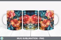 Neon Begonia Flowers Mug Wrap | Bundle Coffee Cup Designs Product Image 7