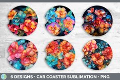 Neon Begonia Flowers Car Coaster | Bundle Coaster Designs Product Image 2