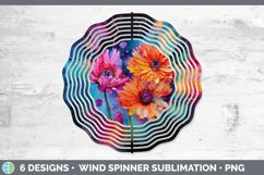 Neon Calendula Flowers Wind Spinner | Bundle Spinner Designs Product Image 4
