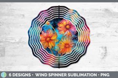 Neon Calendula Flowers Wind Spinner | Bundle Spinner Designs Product Image 5