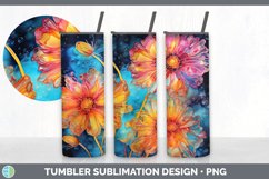 Neon Calendula Flowers Tumbler | Bundle 20 oz Skinny Tumbler Product Image 4