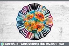 Neon Calendula Flowers Wind Spinner | Bundle Spinner Designs Product Image 6