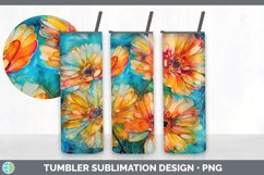 Neon Calendula Flowers Tumbler | Bundle 20 oz Skinny Tumbler Product Image 5